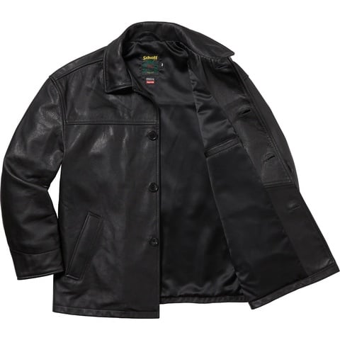 Supreme®/Schott® Leather Car Coat - Supreme