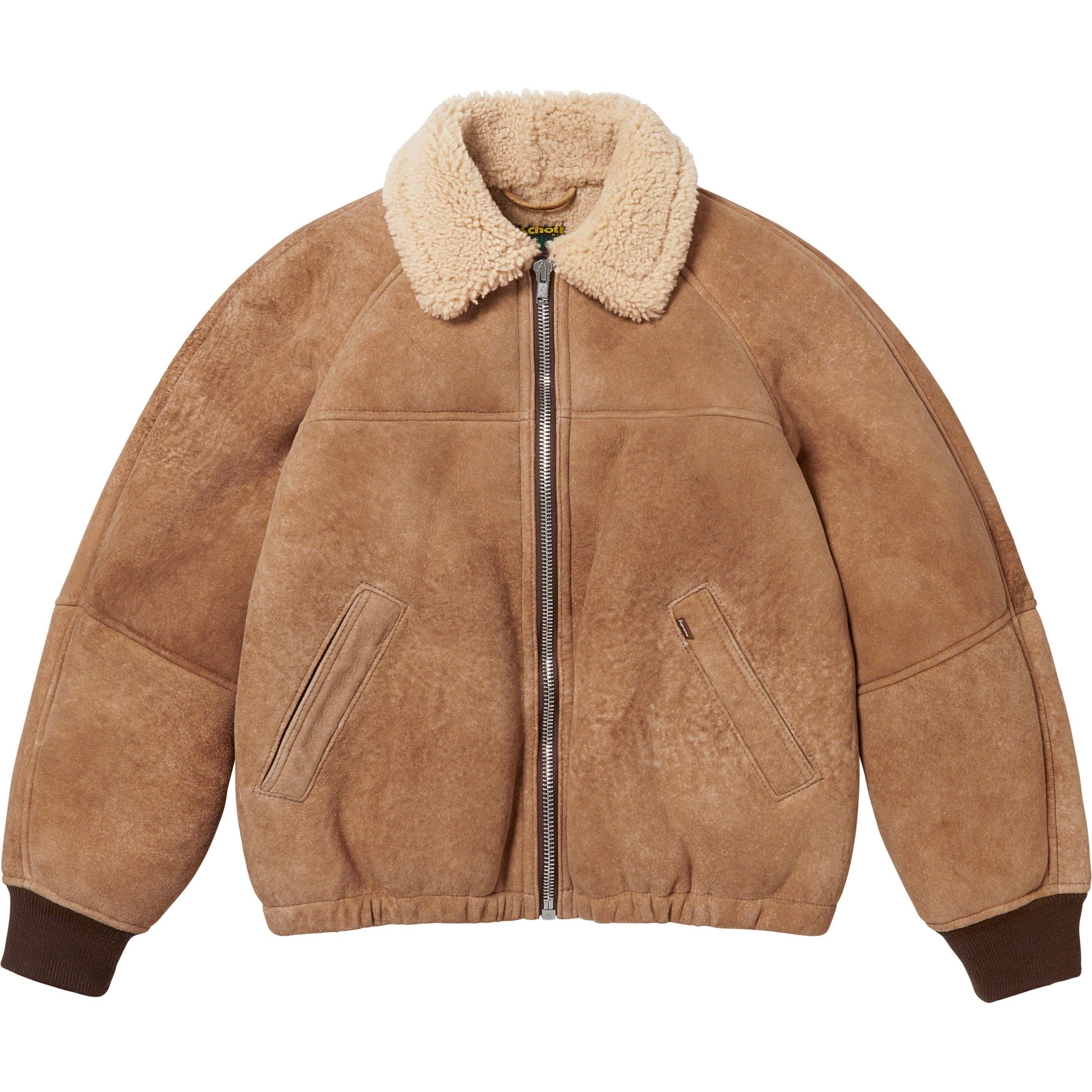 Supreme Supreme Schott Shearling Bomber Jacket (FW23) - Brown - $1498