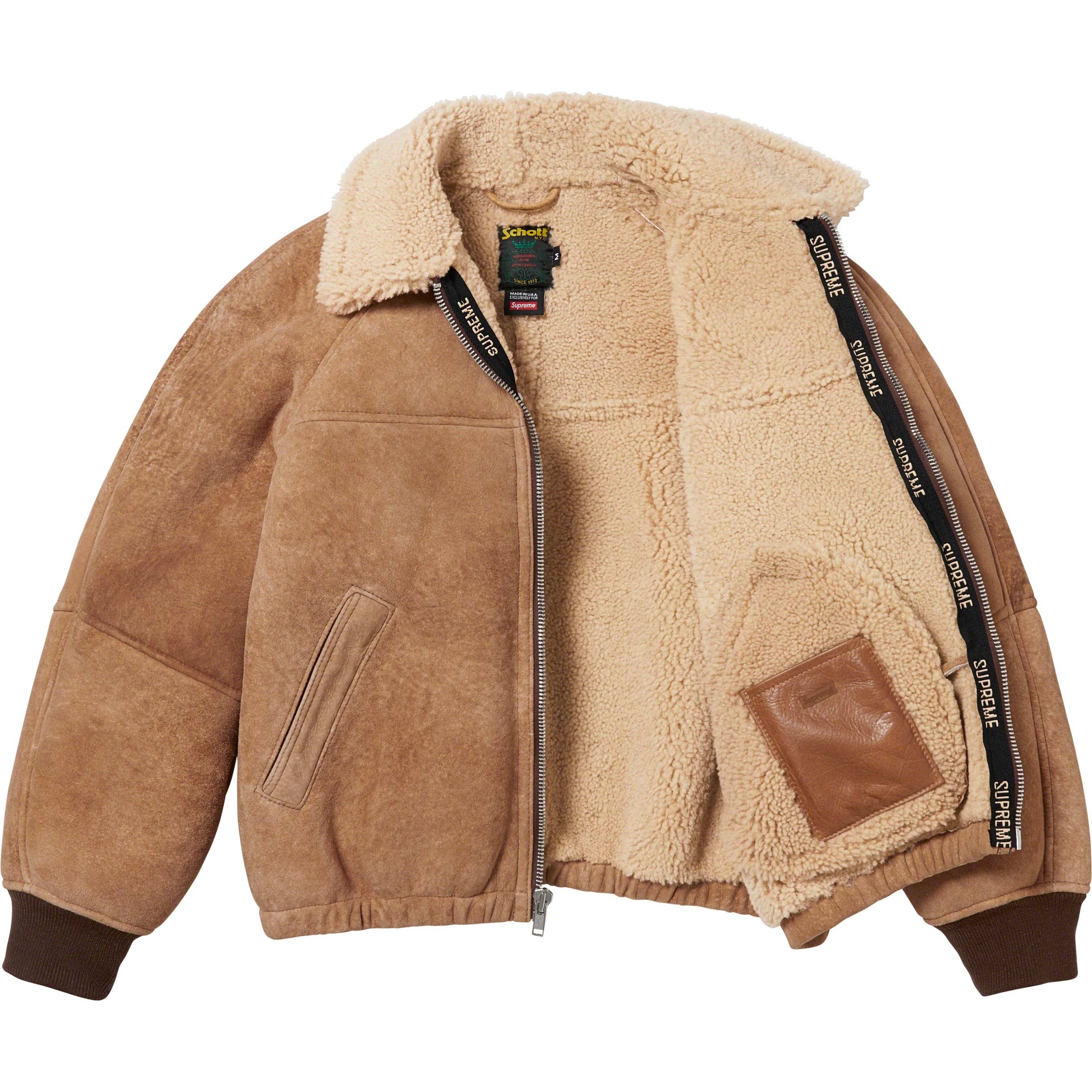 Supreme Supreme Schott Shearling Bomber Jacket (FW23) - Brown - $1498