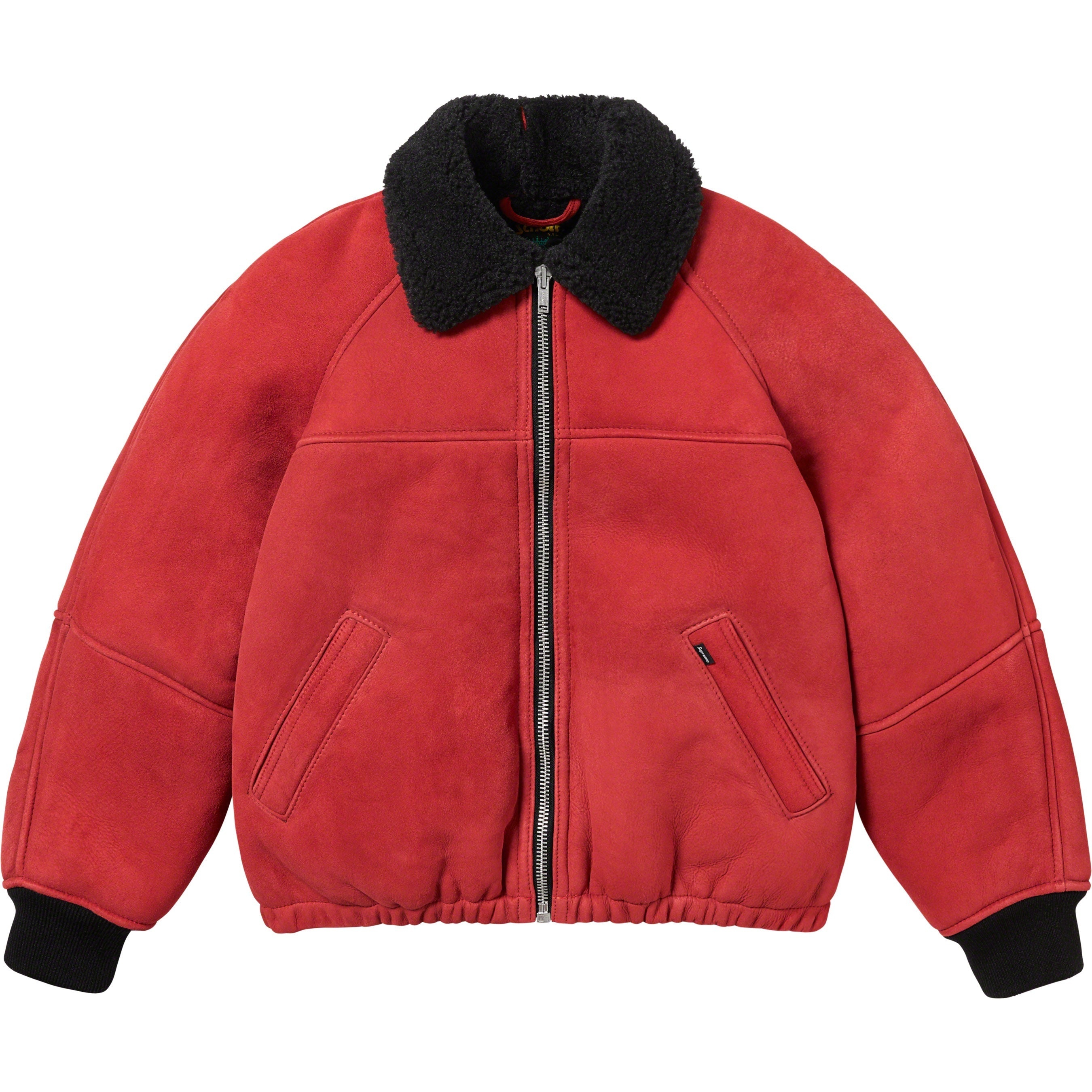 Supreme Supreme Schott Shearling Bomber Jacket (FW23) - Red - $1498