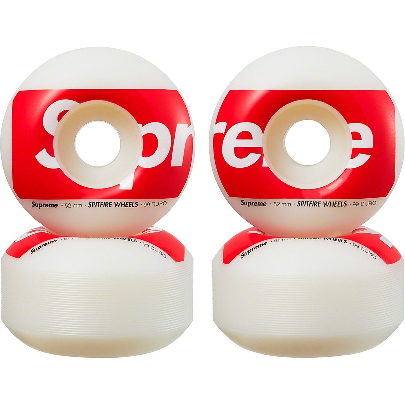 Supreme Supreme Spitfire Shop Wheels (Set of 4) (FW23) - White - 52mm - $36
