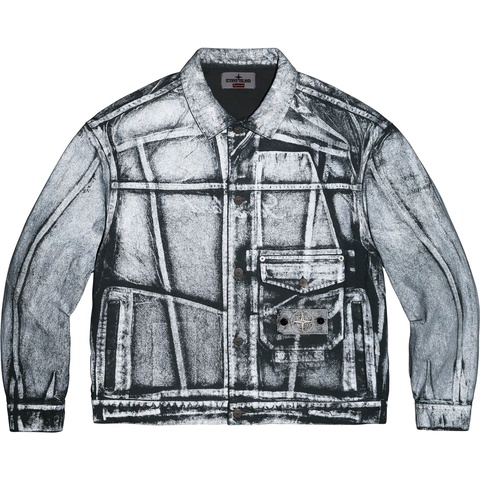 Supreme Supreme®/Stone Island® Denim Trucker Jacket - Reflective