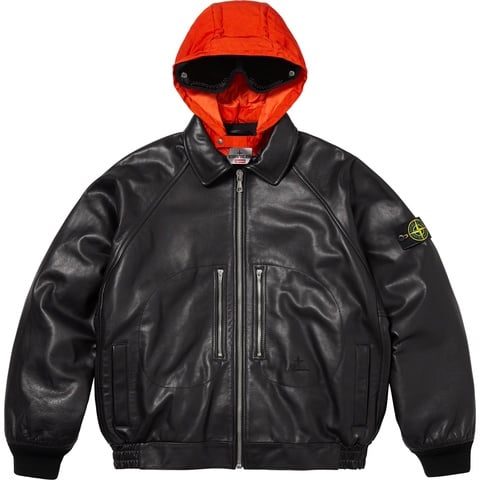 Supreme®/Stone Island® Leather Bomber Jacket - Supreme