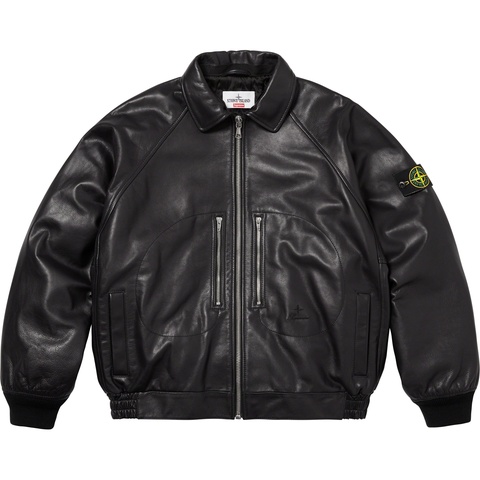 Supreme®/Stone Island® Leather Bomber Jacket - Supreme