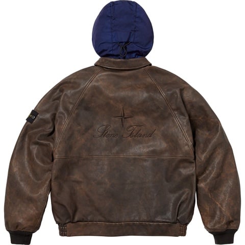 Supreme®/Stone Island® Leather Bomber Jacket - Supreme