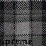 Supreme Tartan Flannel Hooded Shirt (FW23) - Black