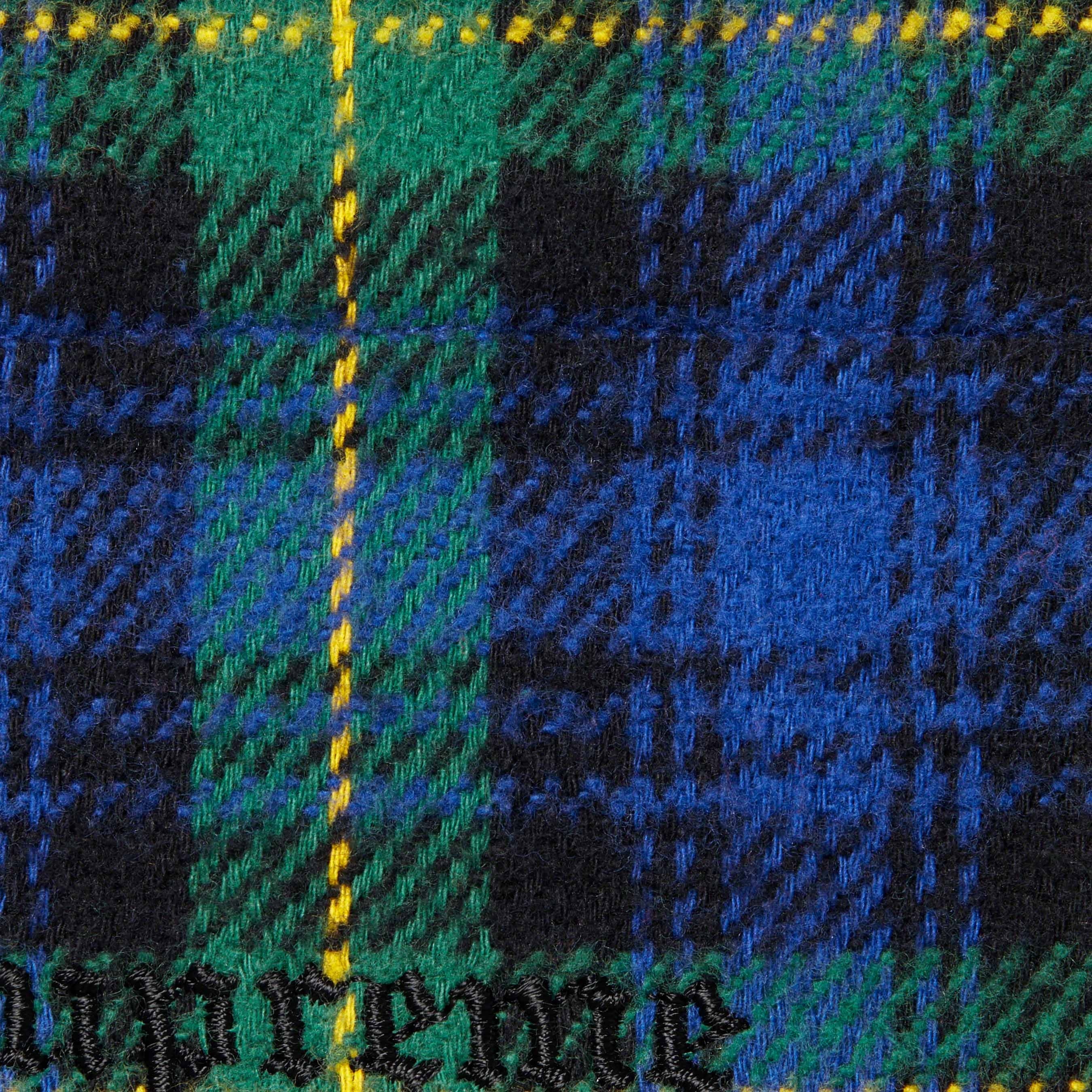 Supreme Tartan Flannel Hooded Shirt (FW23) - Blue - $148