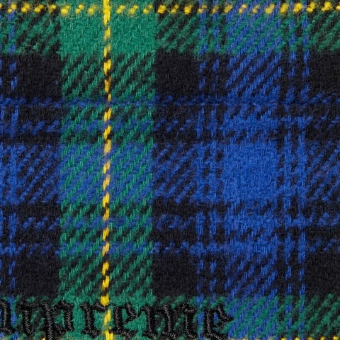 Supreme Tartan Flannel Hooded Shirt - Blue