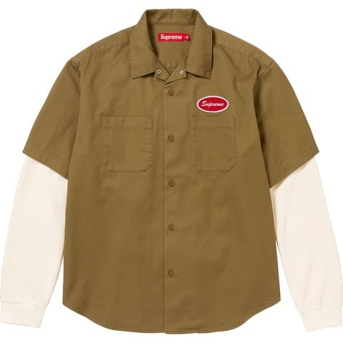 Supreme Thermal Sleeve Work Shirt - Olive