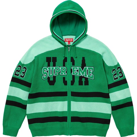 Supreme USA Zip Up Hooded Sweater - Green