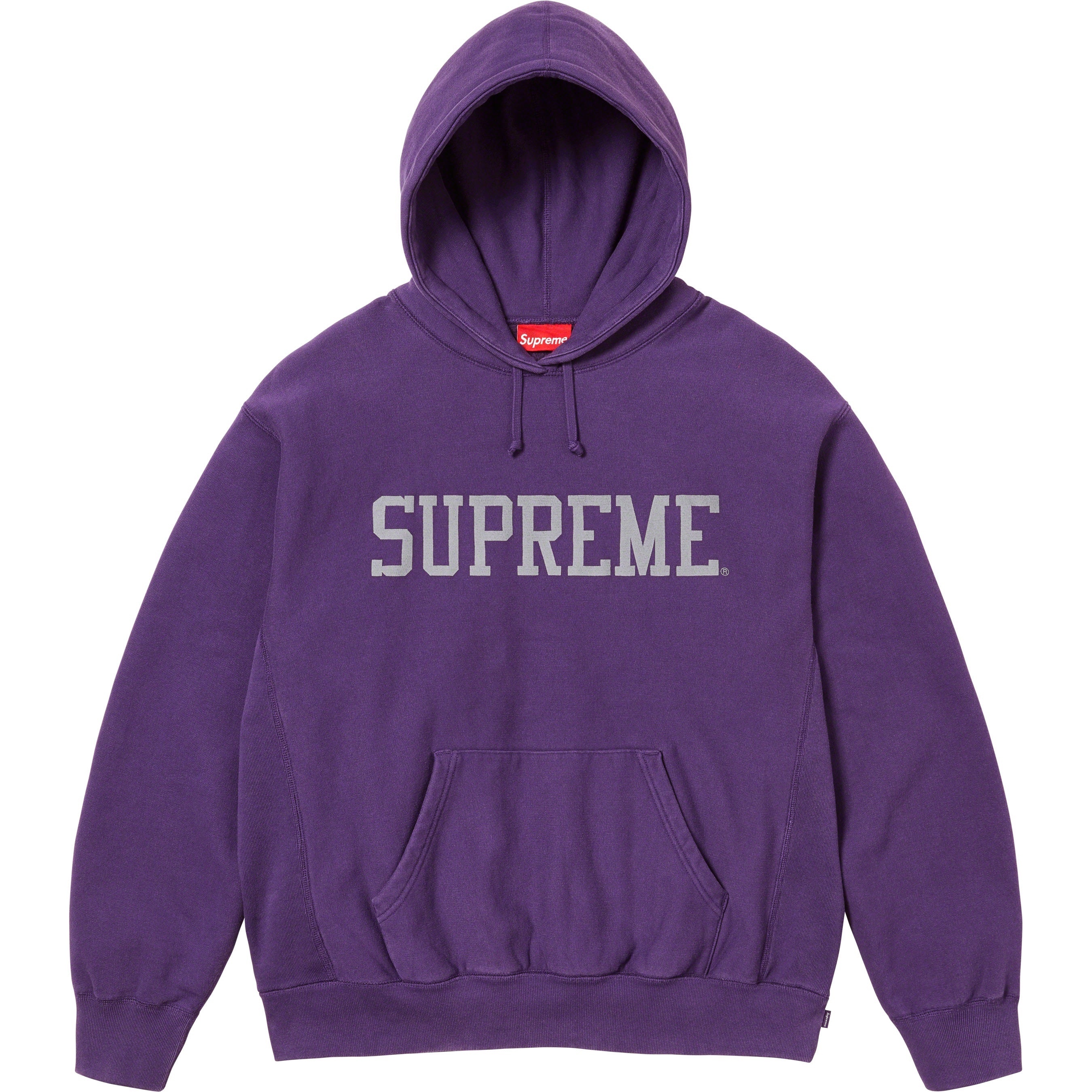Supreme Varsity Hooded Sweatshirt (FW23) - Dark Purple - $158