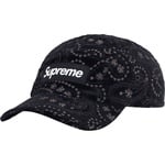 Supreme Velvet Paisley Camp Cap (FW23) - Black