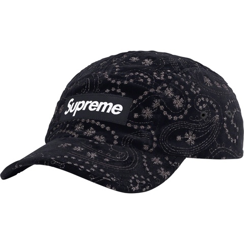 Velvet Paisley Camp Cap - fall/winter 2023 - Supreme