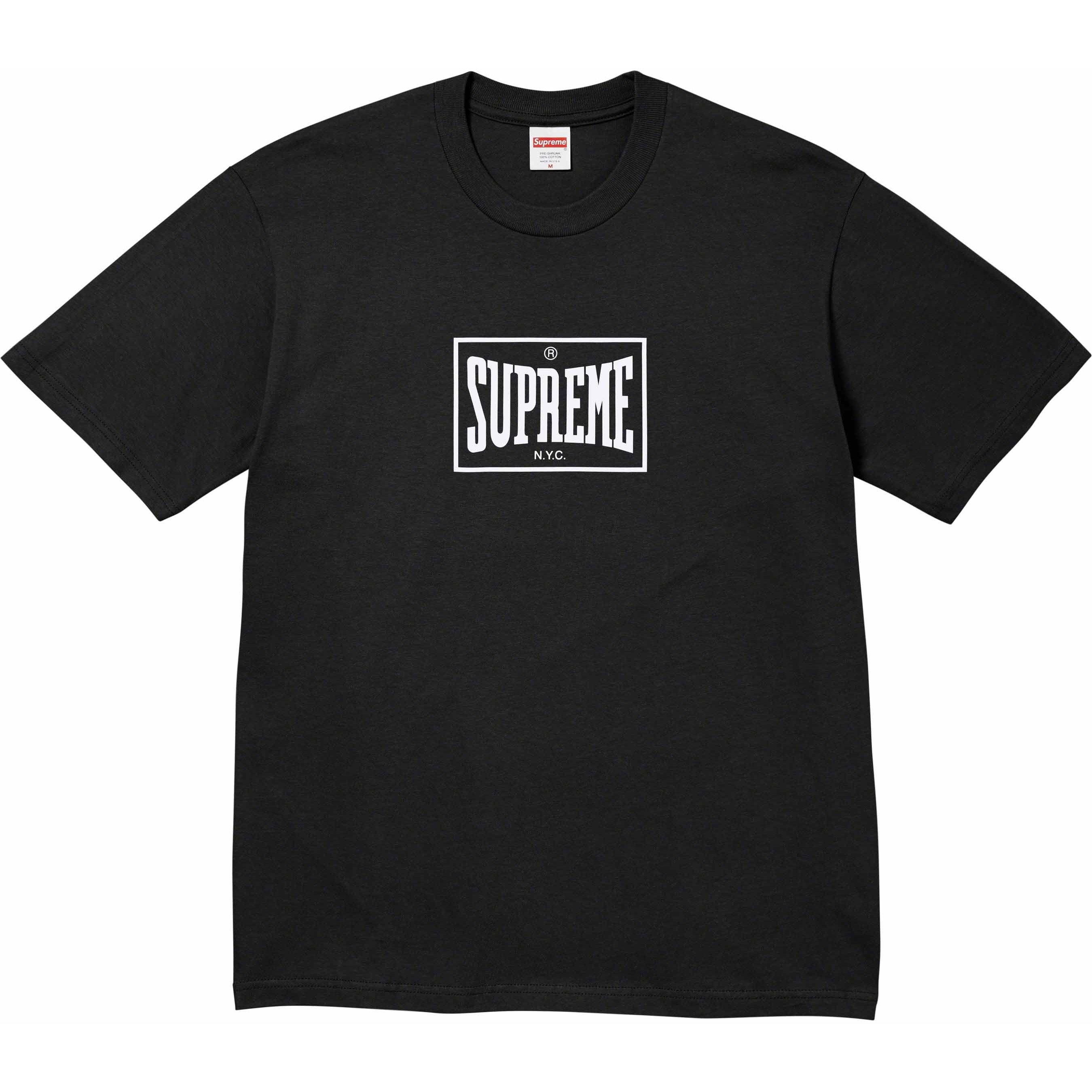 Supreme Warm Up Tee (FW23) - Black - $40