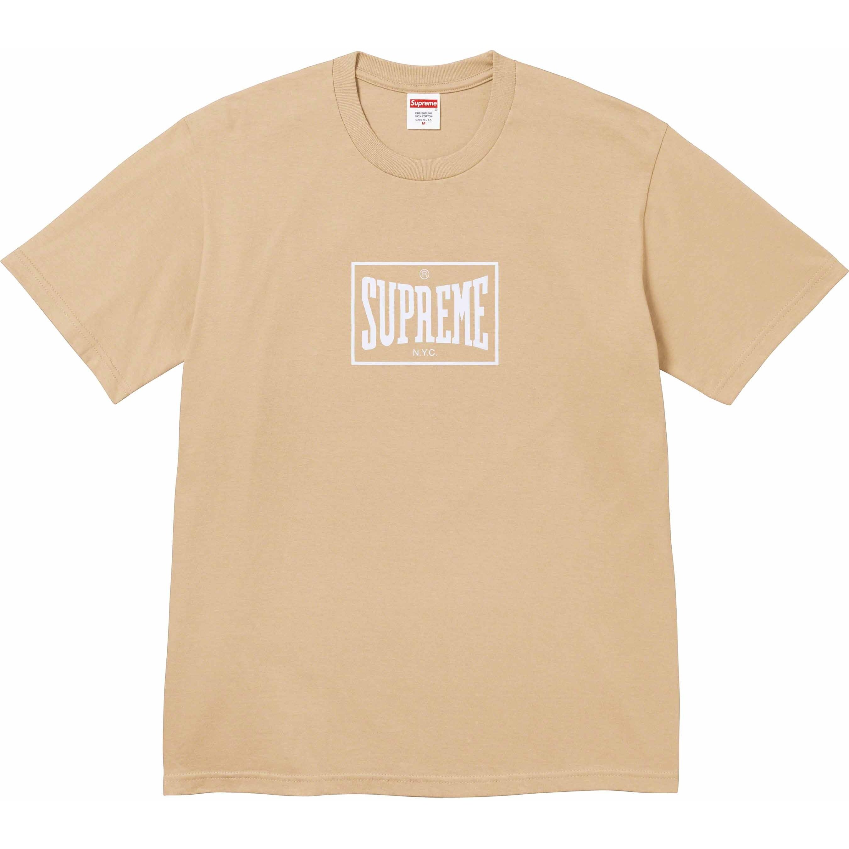 Supreme Warm Up Tee (FW23) - Khaki - $40