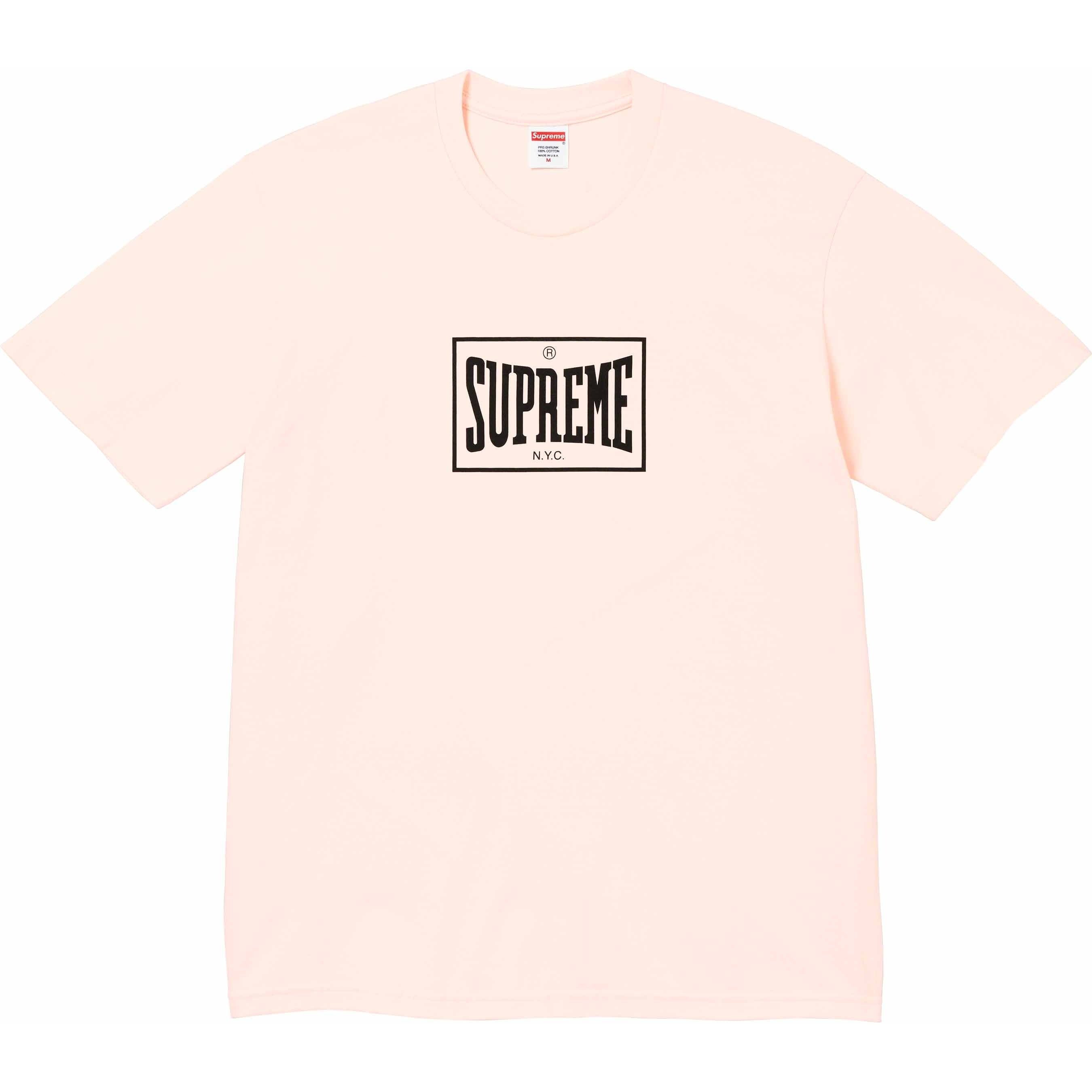 Supreme Warm Up Tee (FW23) - Pale Pink - $40