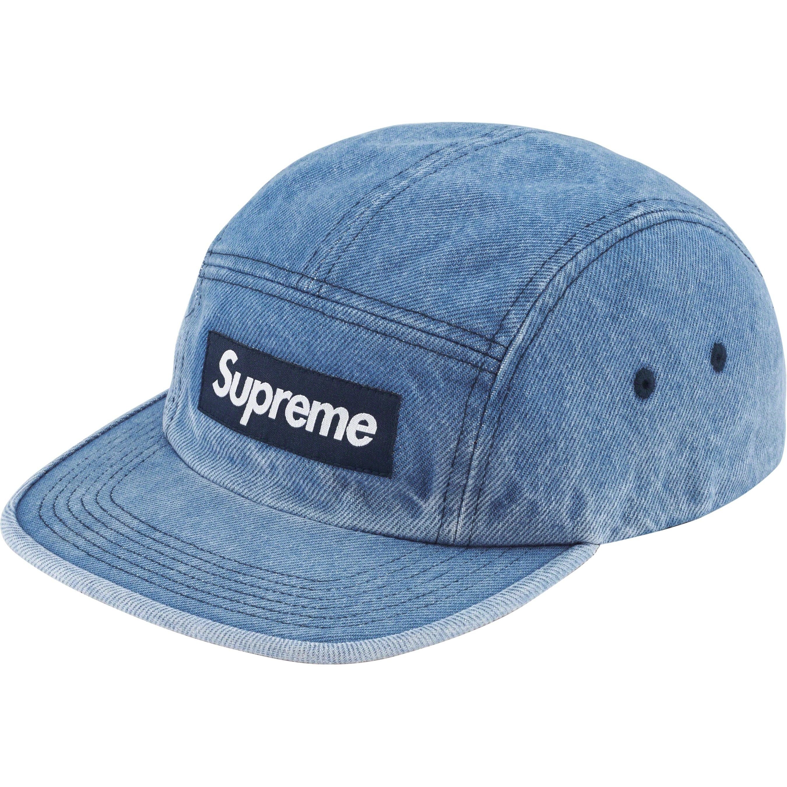 Supreme Washed Chino Twill Camp Cap (FW23) - Denim - $48
