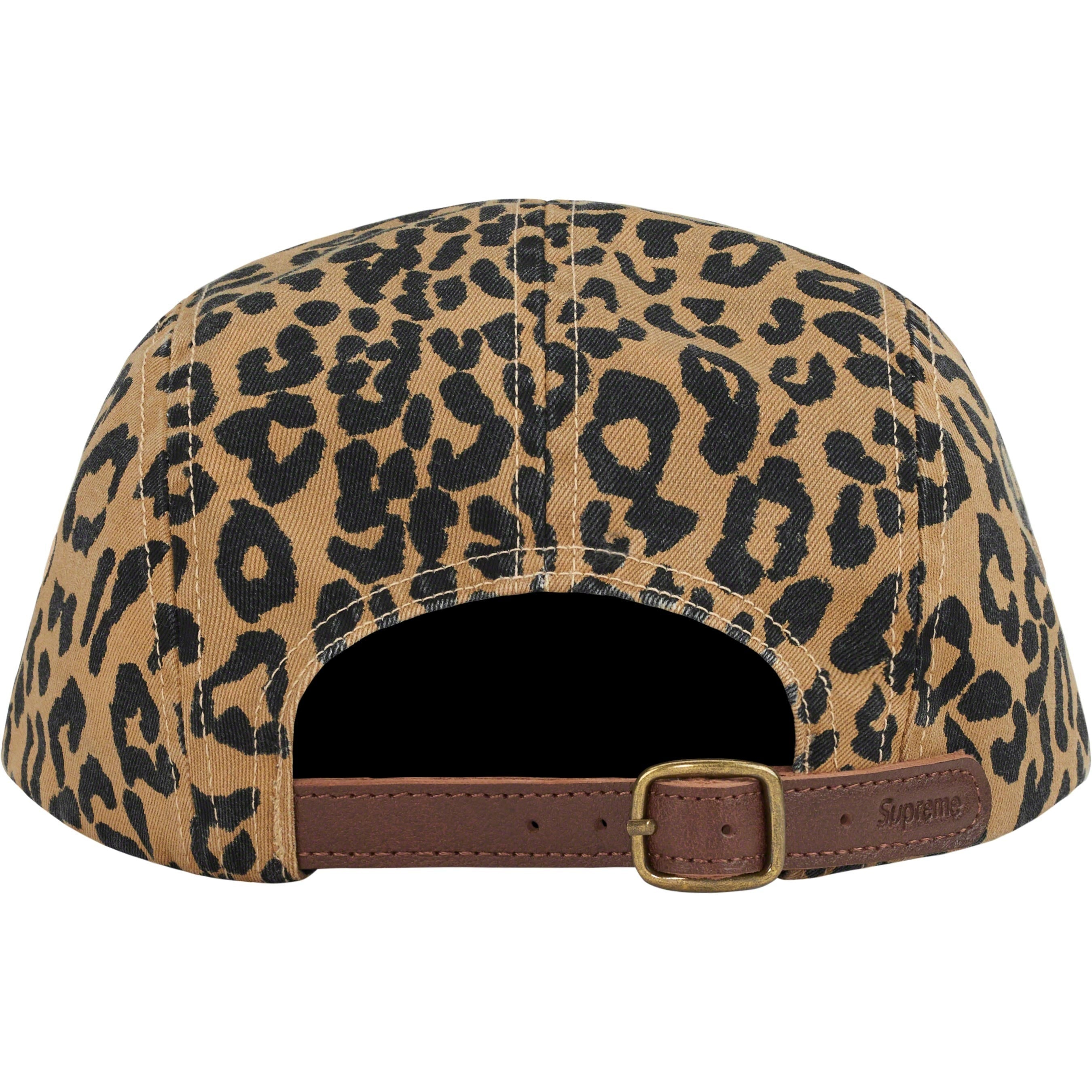 Supreme Washed Chino Twill Camp Cap (FW23) - Leopard - $48