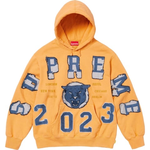 Supreme Washed Panther Hooded Sweatshirt - Dusty Gold