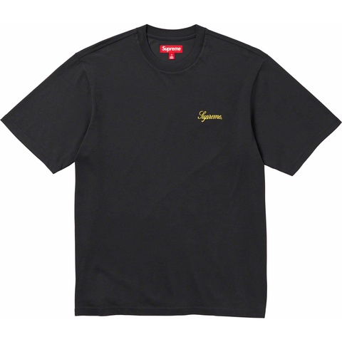 Supreme Washed Script S/S Top - Black