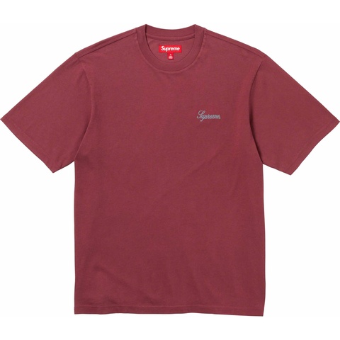 Supreme Washed Script S/S Top - Cardinal