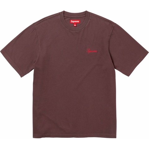 Supreme Washed Script S/S Top - Dark Brown