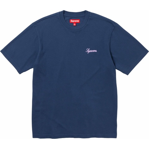 Supreme Washed Script S/S Top - Navy