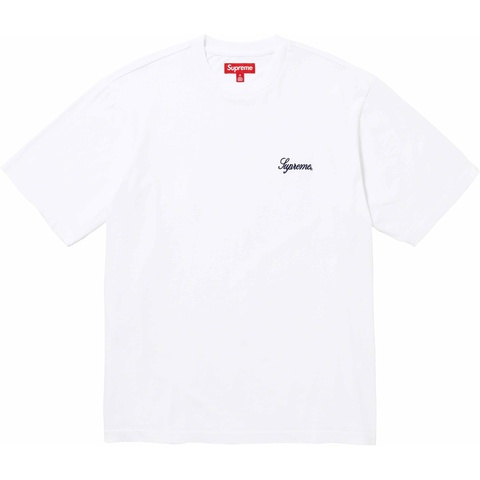 Supreme Washed Script S/S Top - White