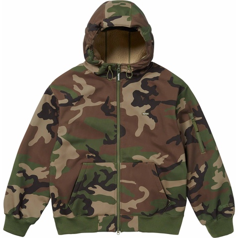Supreme WINDSTOPPER® Zip Up Hooded Sweatshirt - Woodland Camo