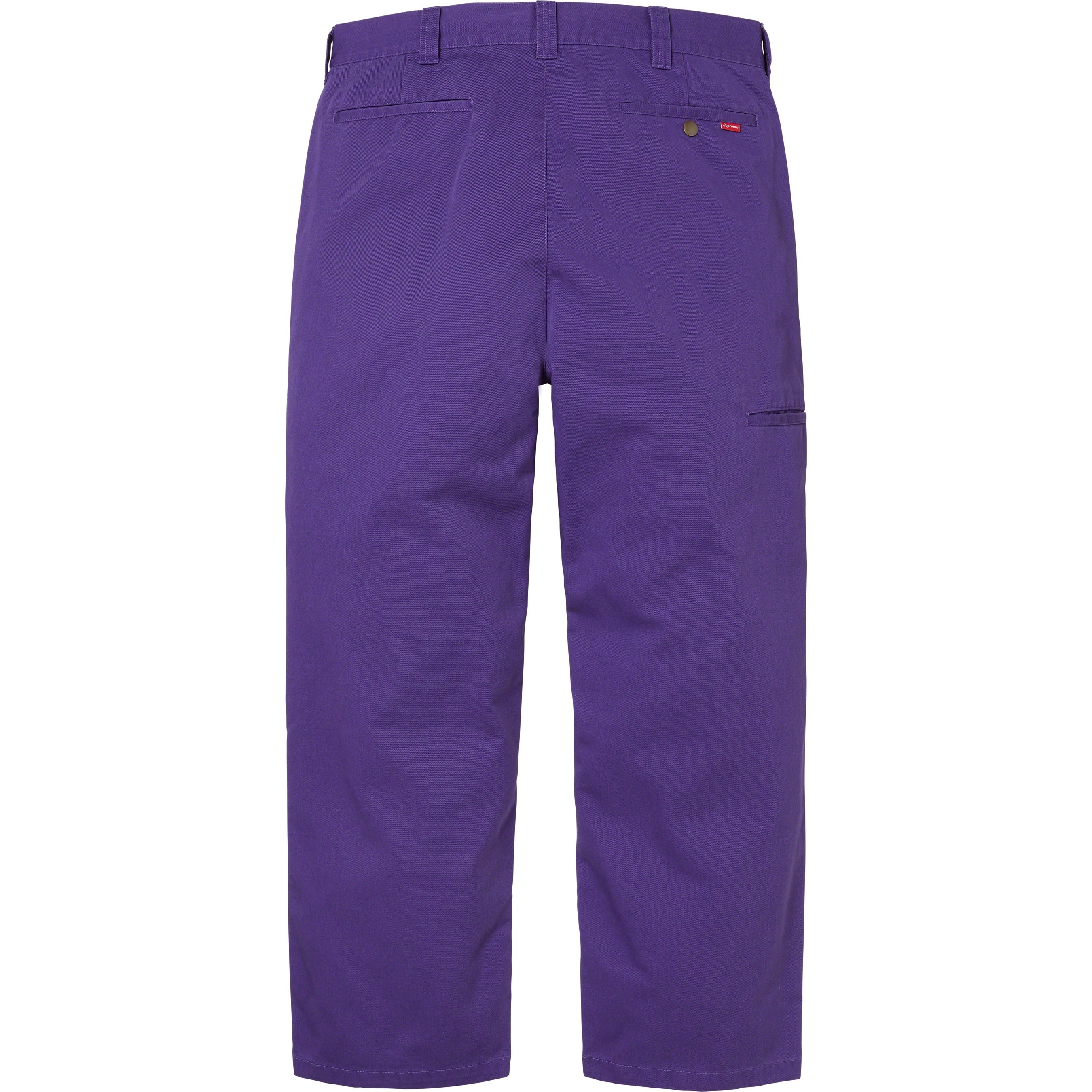 Supreme Work Pant (FW23) - Purple - $128