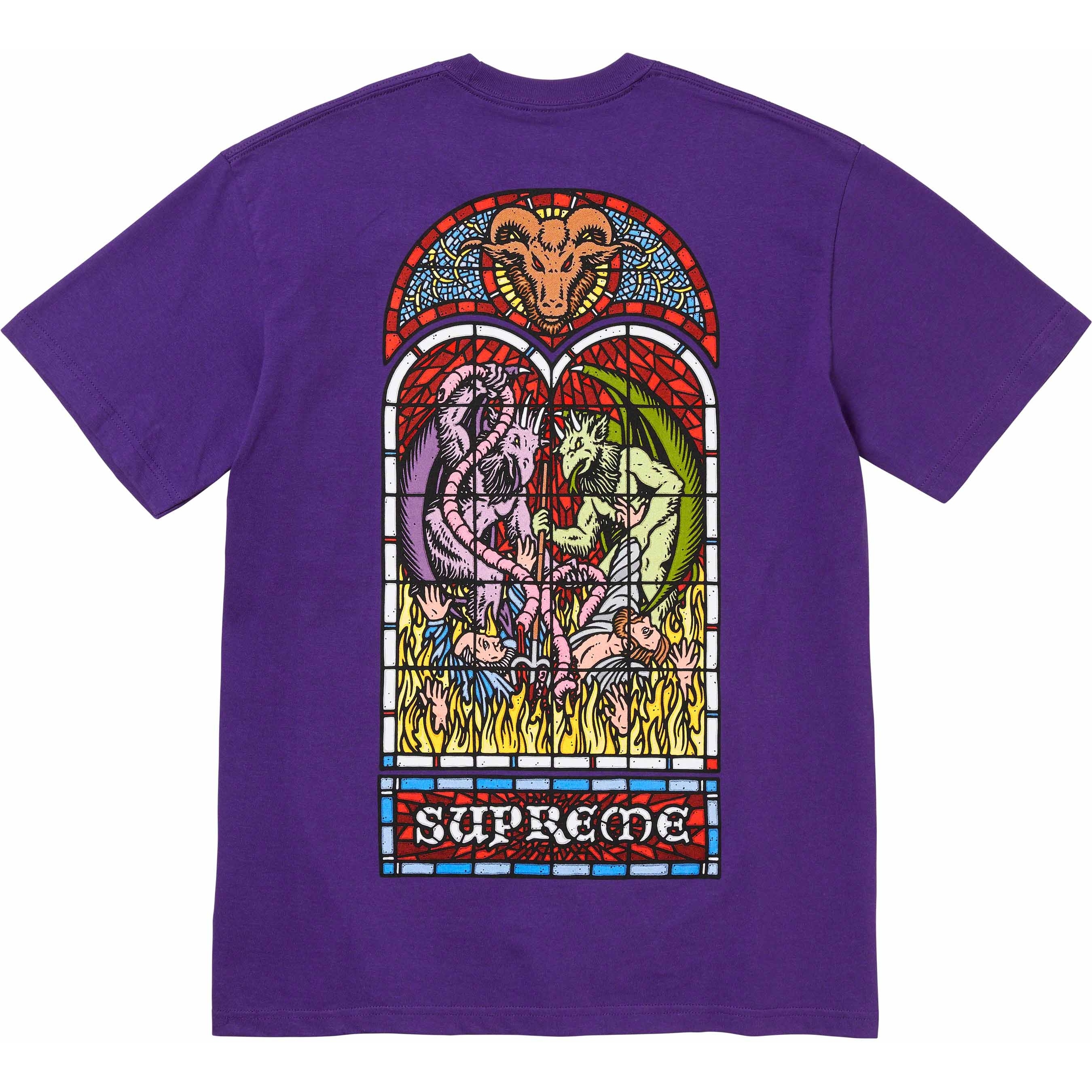 Supreme Worship Tee (FW23) - Purple - $40