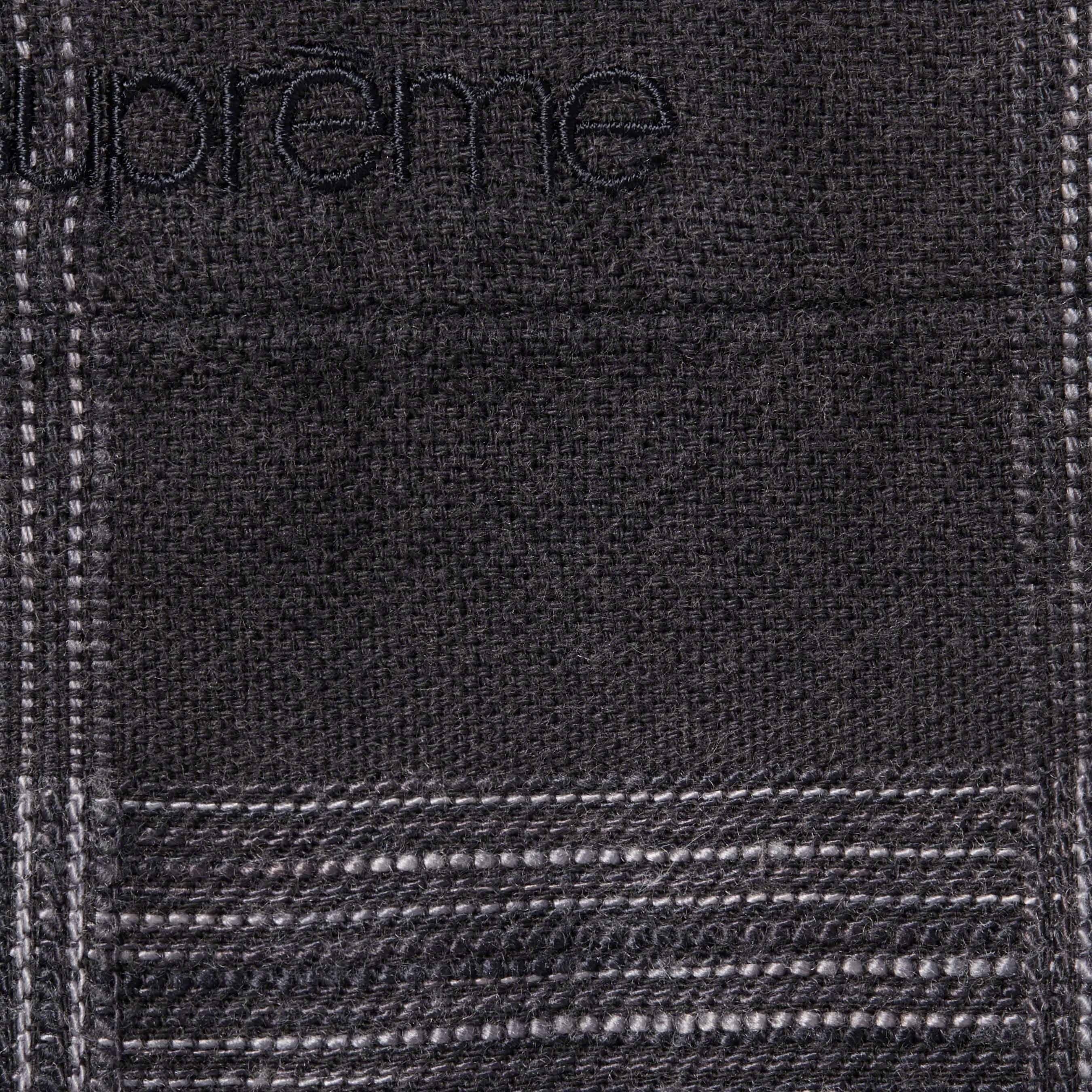 Supreme Woven Plaid Shirt (FW23) - Black - $138
