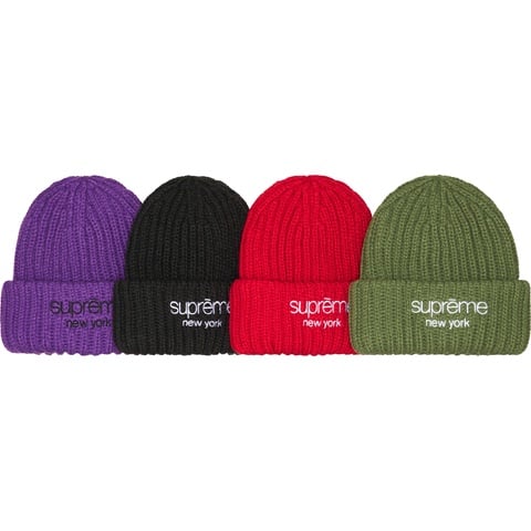 帽子 Classic logo chunky ribbed beanie Fall/Winter 2023 Preview – Supreme
