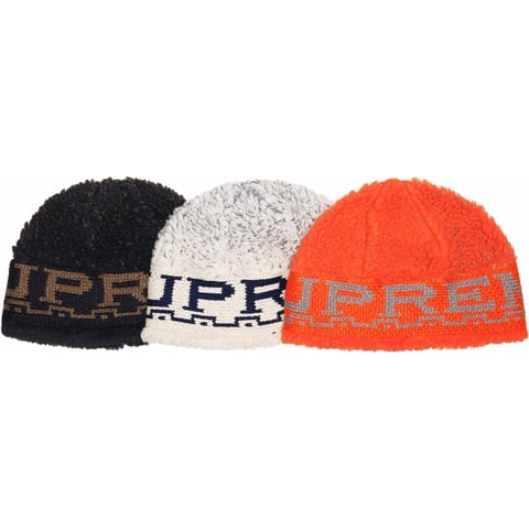 帽子 Supreme Sherpa Logo Beanie Sherpa Logo Beanie - fall/winter 2023 - Supreme