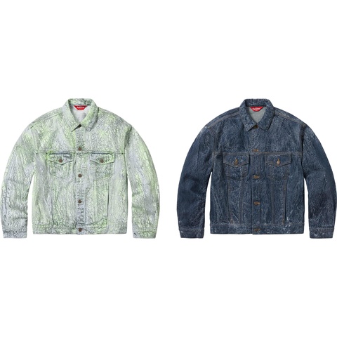 Supreme Crackle Denim Trucker Jacket - $368.00