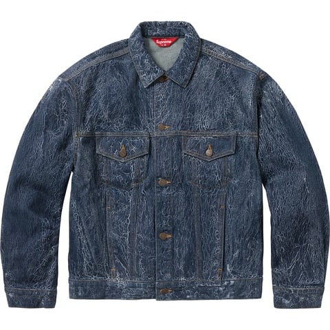 Supreme Crackle Denim Trucker Jacket - Colorway