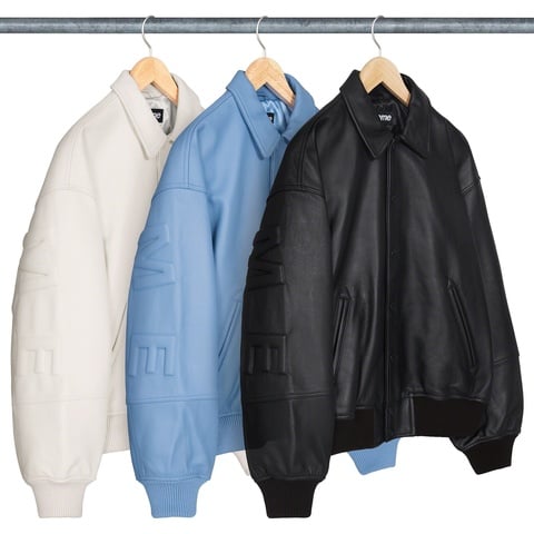 GORE-TEX Infinium WINDSTOPPER® Leather Varsity Jacket - Supreme