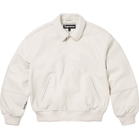 GORE-TEX Infinium WINDSTOPPER® Leather Varsity Jacket - Supreme