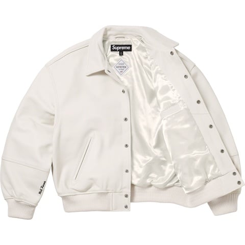 GORE-TEX Infinium WINDSTOPPER® Leather Varsity Jacket - Supreme