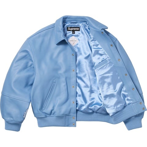 GORE-TEX Infinium WINDSTOPPER® Leather Varsity Jacket - Supreme