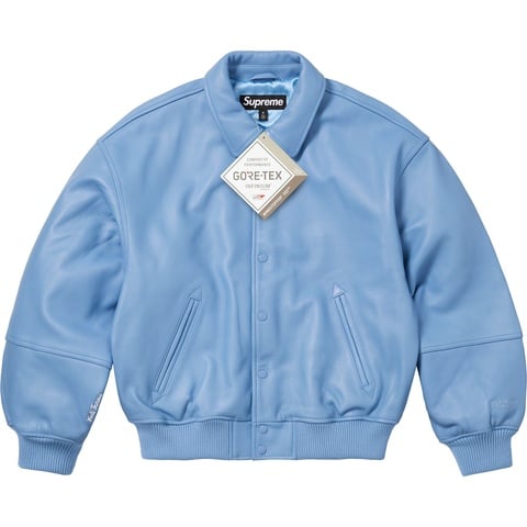 GORE-TEX Infinium WINDSTOPPER® Leather Varsity Jacket - Supreme