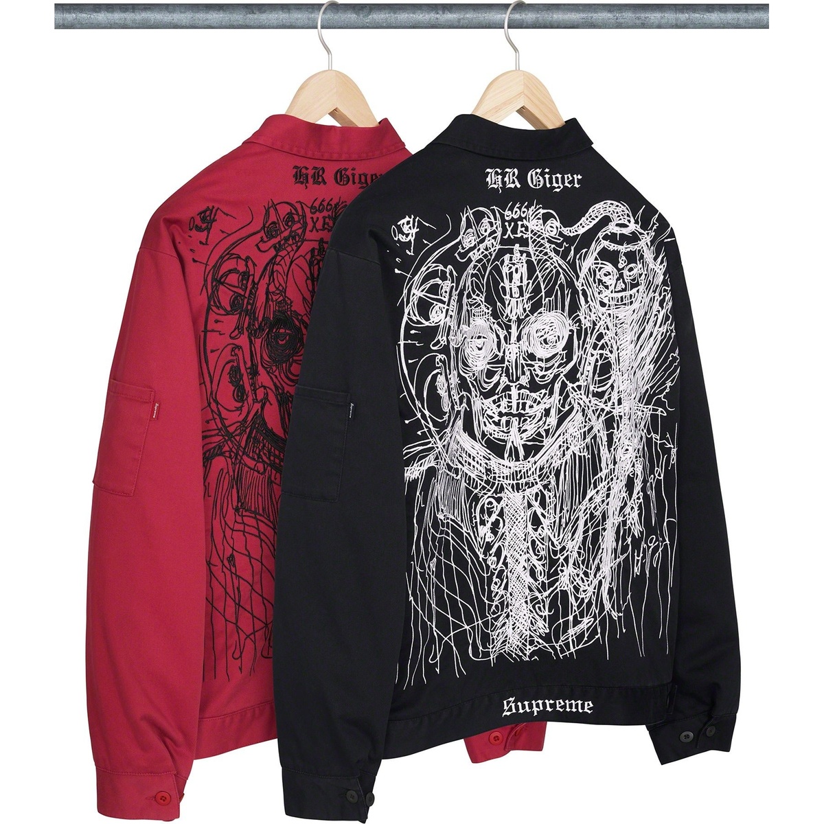 H.R. Giger Embroidered Work Jacket - Supreme