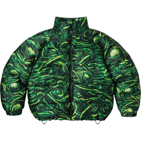 H.R. Giger Jacquard Down Puffer Jacket - Supreme