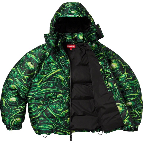 H.R. Giger Jacquard Down Puffer Jacket - Supreme
