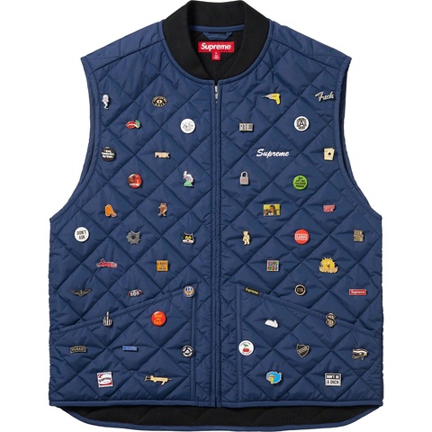 Supreme Pins Quilted Work Vest - Colorway
