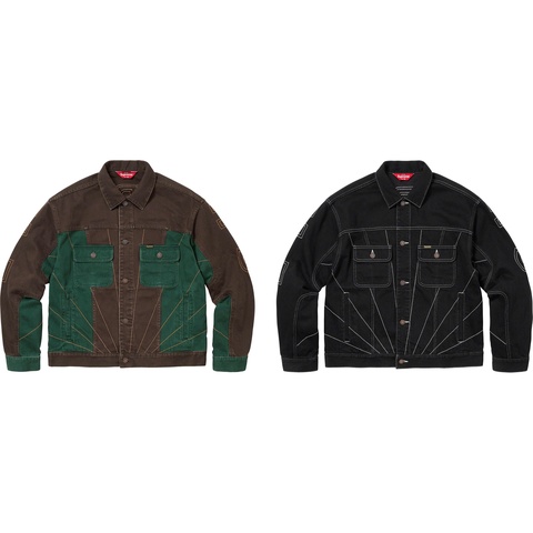 Radial Embroidered Denim Trucker Jacket - Supreme