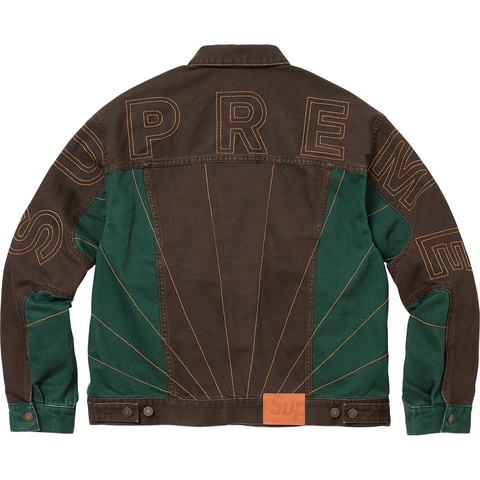 Radial Embroidered Denim Trucker Jacket - Supreme