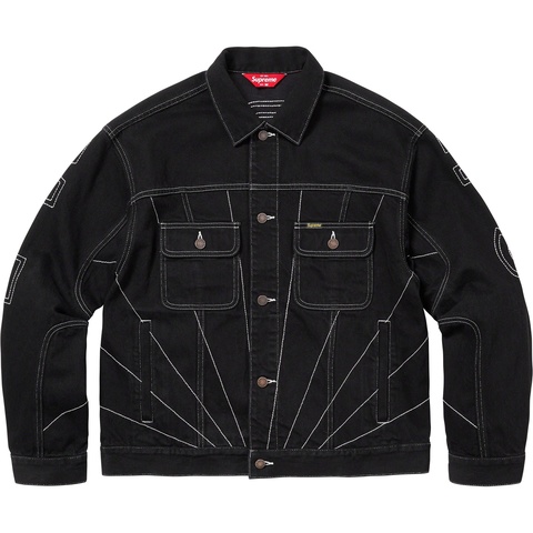 Radial Embroidered Denim Trucker Jacket - Supreme