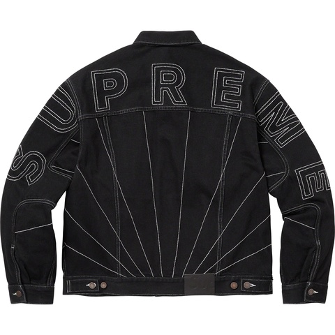 Radial Embroidered Denim Trucker Jacket - Supreme