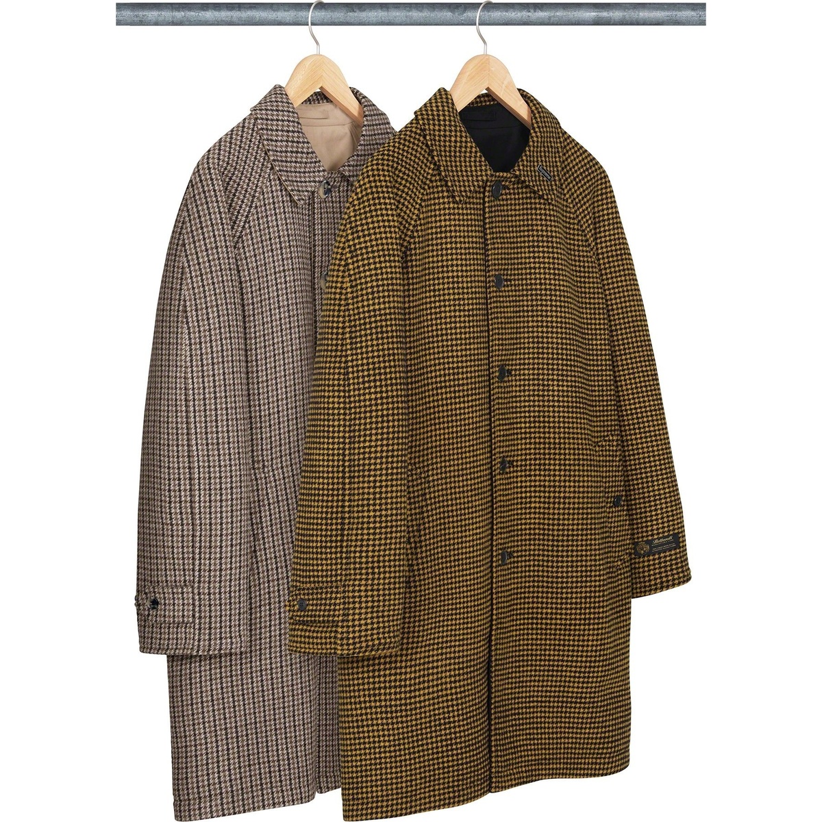 Reversible Houndstooth Overcoat - SupremeCommunity